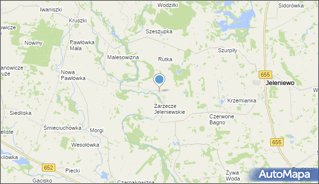 mapa Podwysokie Jeleniewskie, Podwysokie Jeleniewskie na mapie Targeo